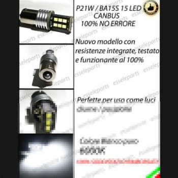 Luci Posizione DIURNE 15 LED BA15S P21W SEAT LEON III