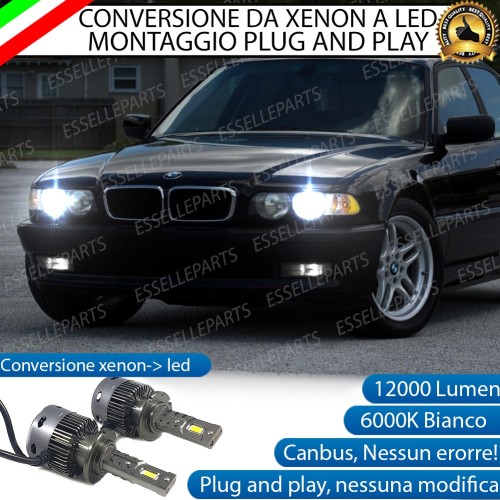 Coppia Lampade D2S Led Da Xenon a LED 12000 Lumen 6000K BMW SERIE 7 E38
