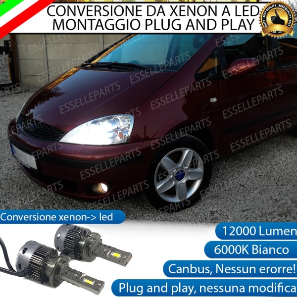 Coppia Lampade D2S Led Da Xenon a LED 12000 Lumen 6000K FORD GALAXY MK1