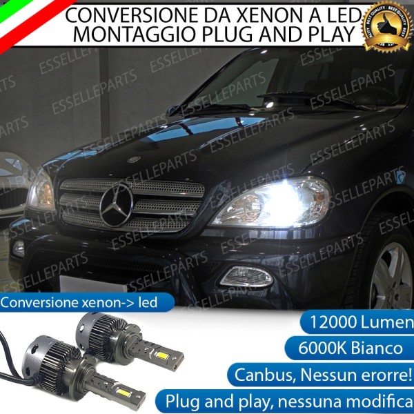 Conversione D2S Led Da Xenon a LED 12000 Lumen 6000K MERCEDES ML W163 DAL 09/2001