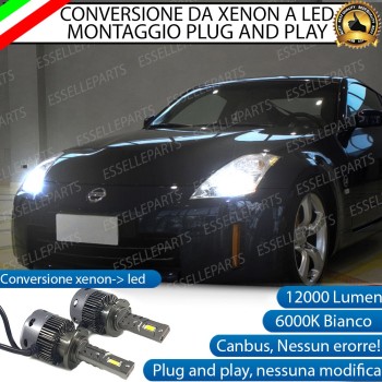 Coppia Lampade D2S Led Da Xenon a LED 12000 Lumen 6000K NISSAN 350Z
