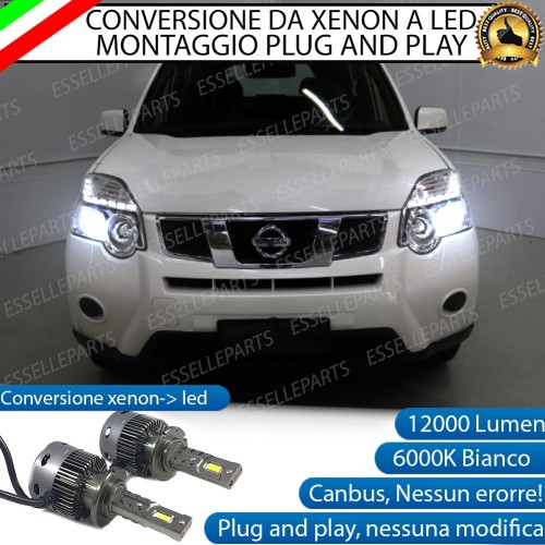 Coppia Lampade D2S Led Da Xenon a LED 12000 Lumen 6000K NISSAN X TRAIL II