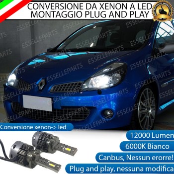 Conversione D2S Led Da Xenon a LED 12000 Lumen 6000K RENAULT CLIO 3 CON XENON D2S