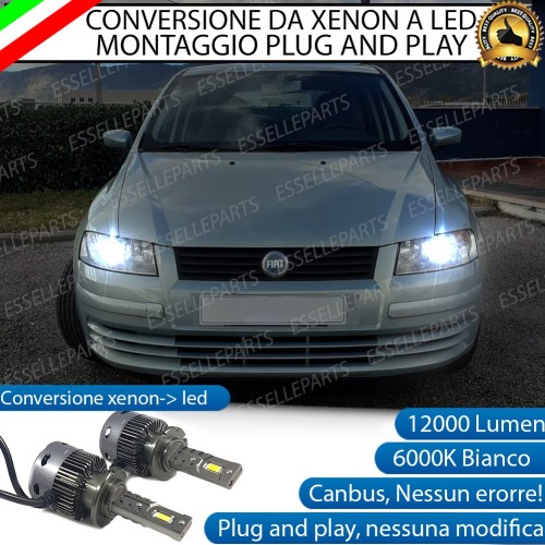 Coppia Lampade D2R Led Da Xenon a LED 12000 Lumen 6000K FIAT STILO