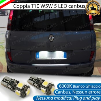 Luci Targa 5 LED Canbus 6000K per Renault Espace 4