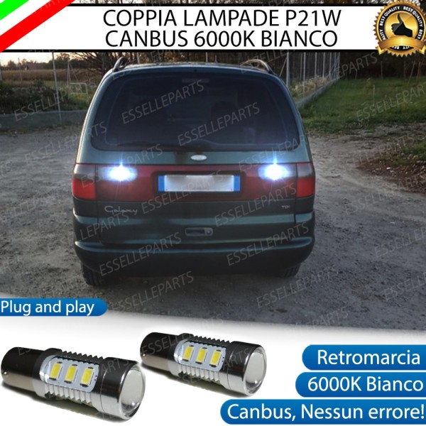 Coppia Lampade 15 LED Retromarcia Canbus 6000K con lente FORD GALAXY MK1