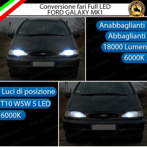 Conversione Fari Full LED 18000LM + 330LM Ford Galaxy MK1