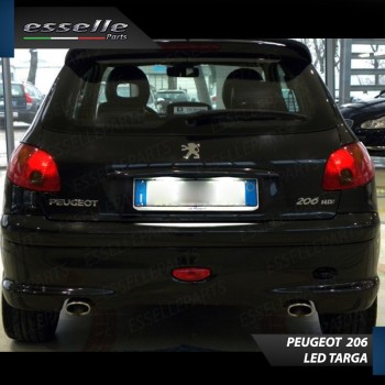 Coppia Luci Targa T10 W5W 5 LED canbus 6000K per Peugeot 206 206 CC Fino al 09-2006