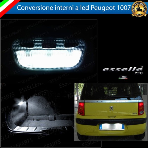 Led interni + Targa per Peugeot 1007