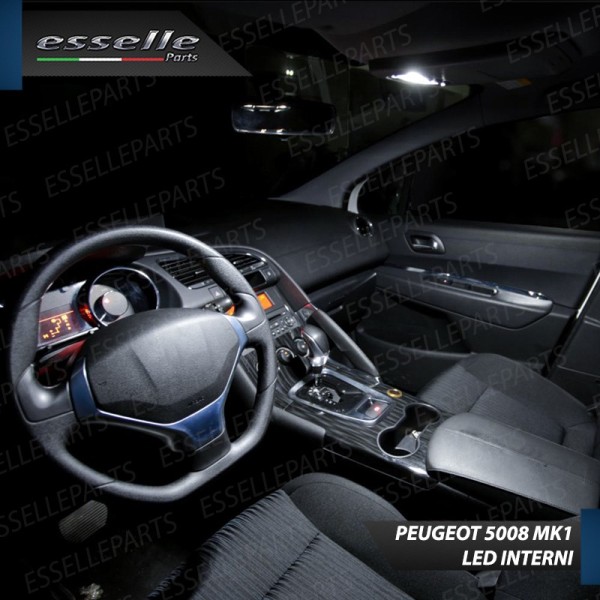 Kit LED interni Completo 6000K bianco Canbus Per Peugeot 5008
