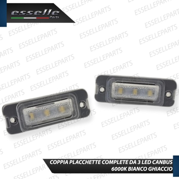 Coppia Placchette Luci Targa LED 6000K CANBUS per Mercedes ML W163