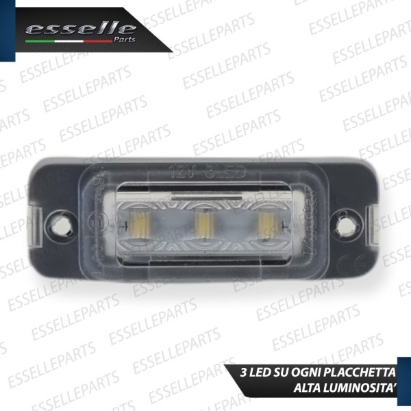 Coppia Placchette Luci Targa LED 6000K CANBUS per Mercedes ML W163