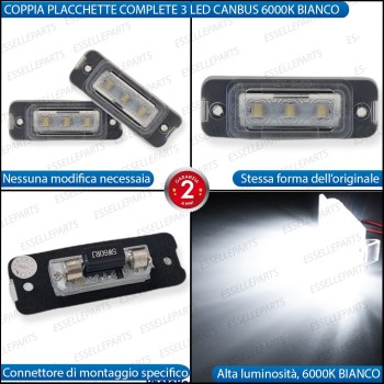 Placchette Luci targa LED Canbus MERCEDES ML W164