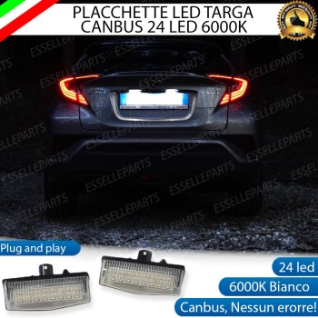 Coppia Placchette Luci Targa LED 6000K CANBUS per TOYOTA C-HR Coppia Placchette Luci Targa LED 6000K CANBUS per TOYOTA C-HR