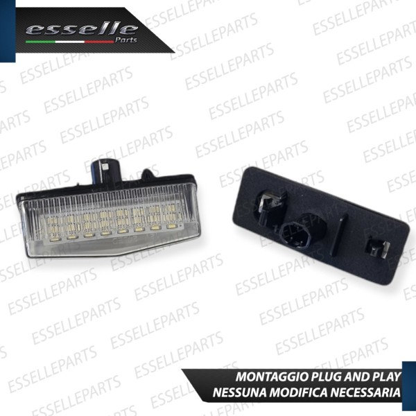 Coppia Placchette Luci Targa LED 6000K CANBUS per TOYOTA C-HR