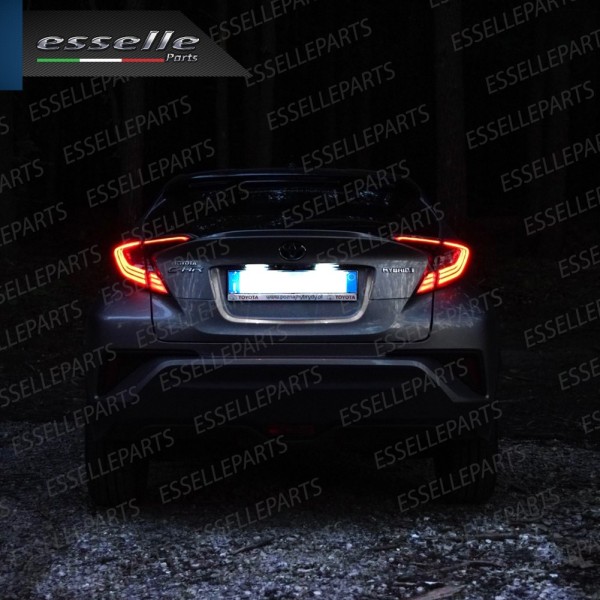 Coppia Placchette Luci Targa LED 6000K CANBUS per TOYOTA C-HR