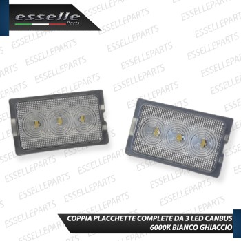 Coppia Placchette Luci Targa LED 6000K CANBUS per LAND ROVER DISCOVERY III