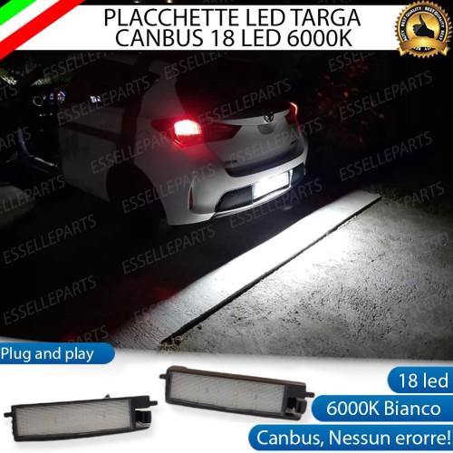 Placchette LED Targa da 18 LED Toyota Auris MK2 6000K Bianco