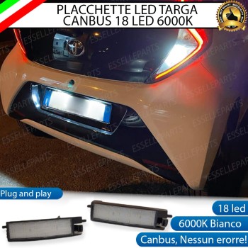 Placchette Luci targa 18 LED Canbus TOYOTA AYGO II