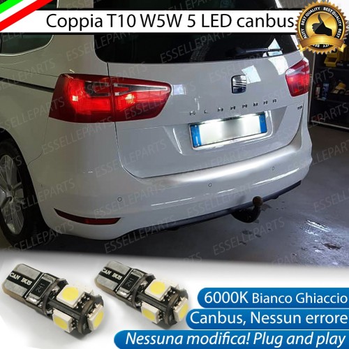 Luci Targa 5 LED Canbus 6000K per Seat Alhambra 7N