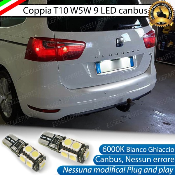 Luci Targa 9 LED Canbus 6000K per Seat Alhambra 7N