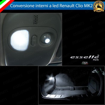 Kit LED interni Completo 6000K Canbus Renault Clio MK2 con plafoniera anteriore doppia