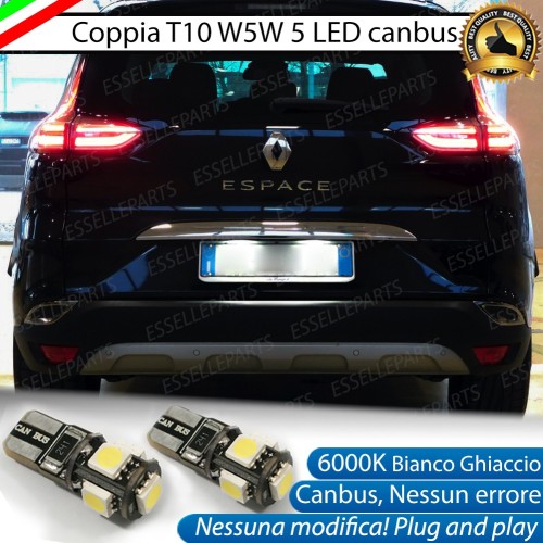Luci Targa 5 LED Canbus 6000K per Renault Espace 5