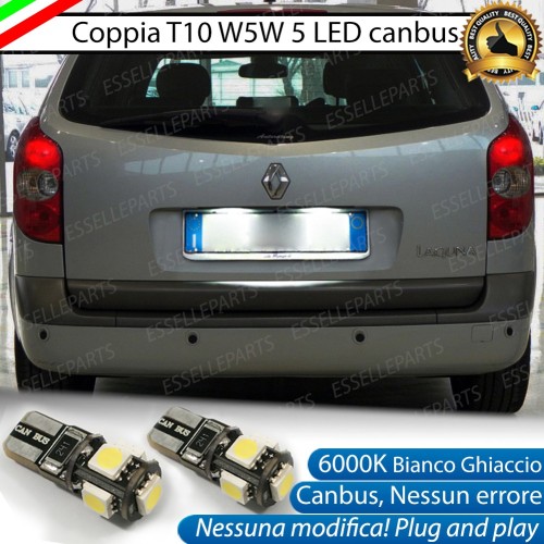 Luci Targa 5 LED Canbus 6000K per Renault Laguna 2