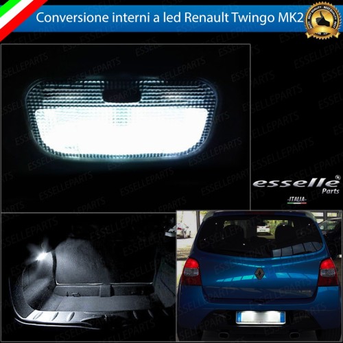 Kit Led interni + Targa 6000K Bianco Canbus per Renault Twingo MK2 Restyling