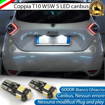 Luci Targa 5 LED Canbus 6000K per Renault Zoe