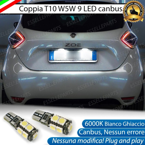 Luci Targa 9 LED Canbus 6000K per Renault Zoe