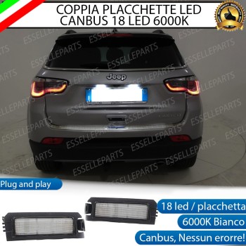 Placchette Luci targa 18 LED Canbus JEEP COMPASS II