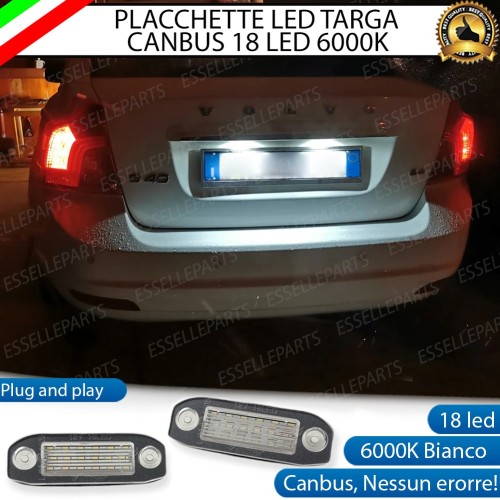 Placchette Luci targa 18 LED Canbus VOLVO S40 II