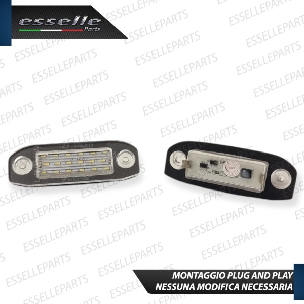 Placchette Luci targa 18 LED Canbus VOLVO S40 II