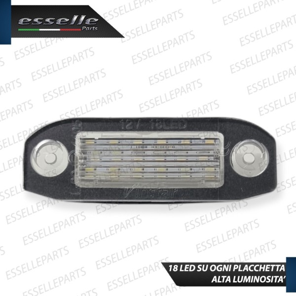 Placchette Luci targa 18 LED Canbus VOLVO S40 II