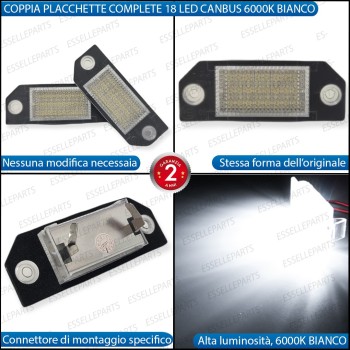 Placchette Luci targa 18 LED Canbus FORD C-MAX I