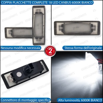 Placchette Luci targa 18 LED Canbus KIA SPORTAGE IV