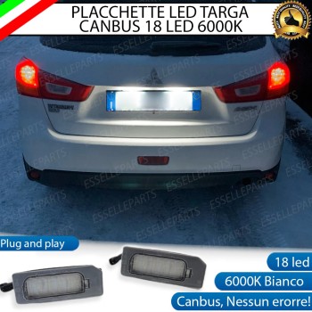 Placchette Luci targa 18 LED Canbus MITSUBISHI ASX Placchette Luci targa 18 LED Canbus MITSUBISHI ASX