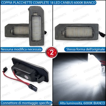 Placchette Luci targa 18 LED Canbus MITSUBISHI ASX Placchette Luci targa 18 LED Canbus MITSUBISHI ASX