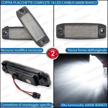 Placchette Luci targa 18 LED Canbus KIA SORENTO II