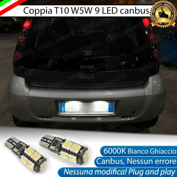 Luci Targa 9 LED Canbus 6000K per SMART FORFOUR I Luci Targa 9 LED Canbus 6000K per SMART FORFOUR I