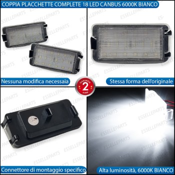 Placchette Luci targa 18 LED Canbus SEAT IBIZA 6L Placchette Luci targa 18 LED Canbus SEAT IBIZA 6L