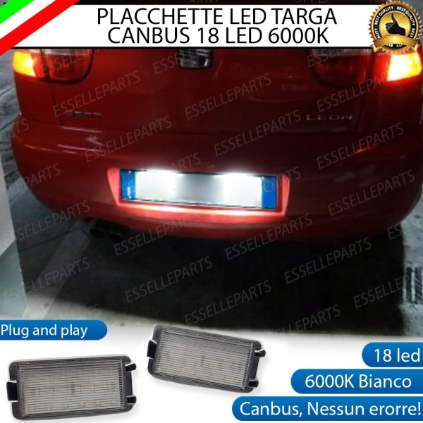 Placchette Luci targa 18 LED Canbus SEAT LEON 1M