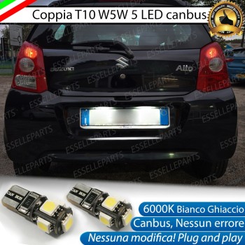 Luci Targa 5 LED Canbus 6000K per Suzuki Alto VII
