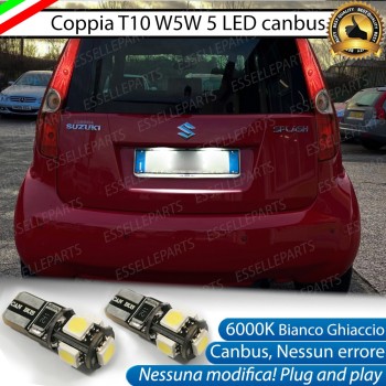 Luci Targa 5 LED Canbus 6000K per Suzuki Splash