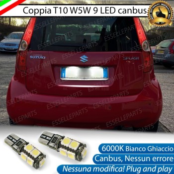 Luci Targa 9 LED Canbus 6000K per Suzuki Splash