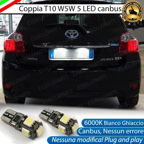 Luci Targa 5 LED Canbus 6000K per Toyota Auris MK1