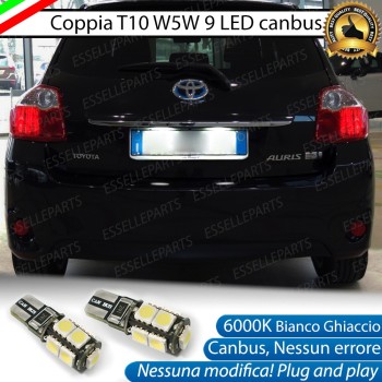 Luci Targa 9 LED Canbus 6000K per Toyota Auris MK1 Restyling