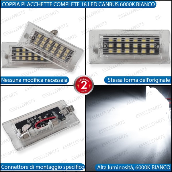 Placchette Luci targa 18 LED Canbus BMW X5 E53