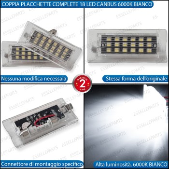Placchette Luci targa 18 LED Canbus BMW X5 E53